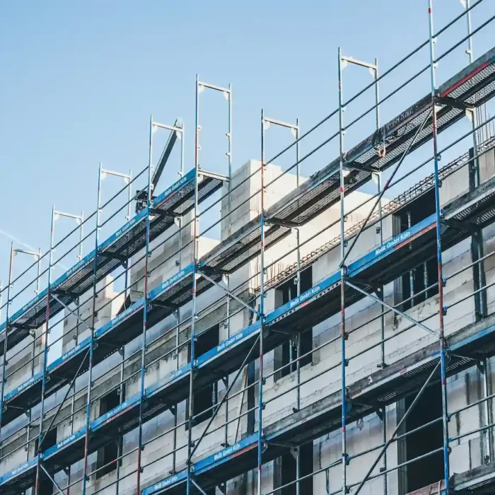 Exterior San Rafael Scaffolding Rental installation for building renovation projects